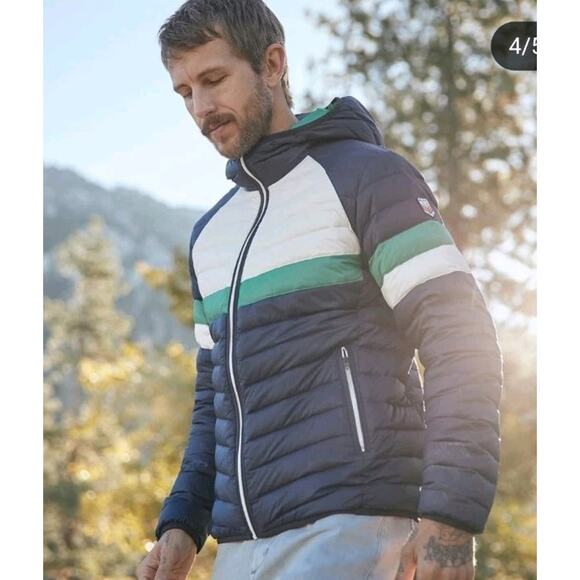 Marine Layer X Lost & Found Brighton Puffer Down Jacket Medium- Flaw Read* - Picture 1 of 8